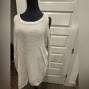 Free People Off-the-Shoulder Cream Sweater